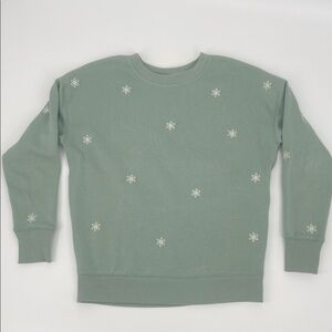 Maurices Mint Green Floral Crewneck Sweatshirt